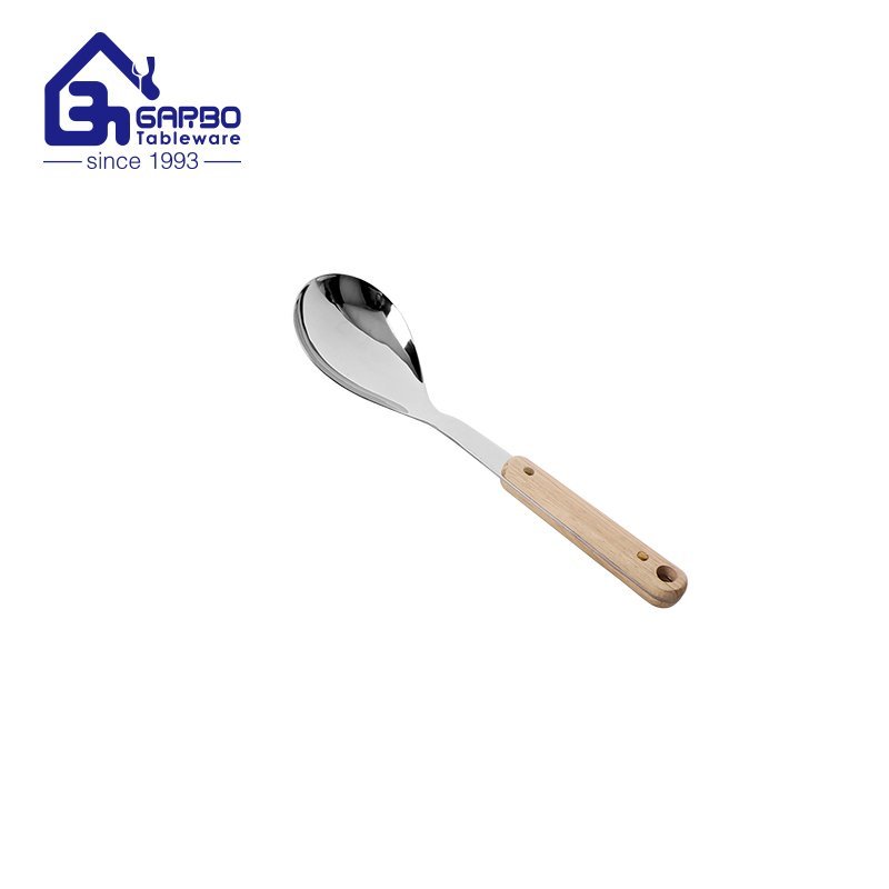 Heat Resistant Non Stick 201ss Kitchen Tools of High Quality Skimmer With Wood Handle