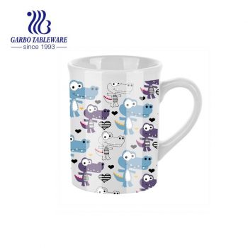 425ml stoneware mug with animated crocodile decal for wholesale