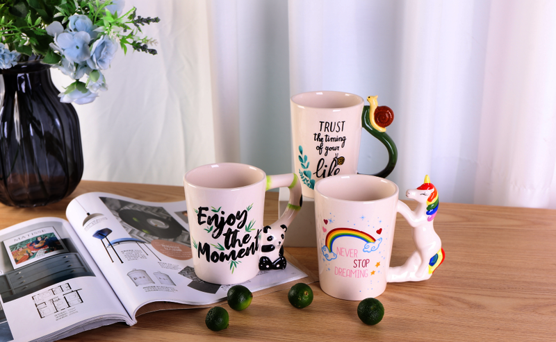 Garbo new arrival 3D design ceramic drinking mug set with various fashion designs