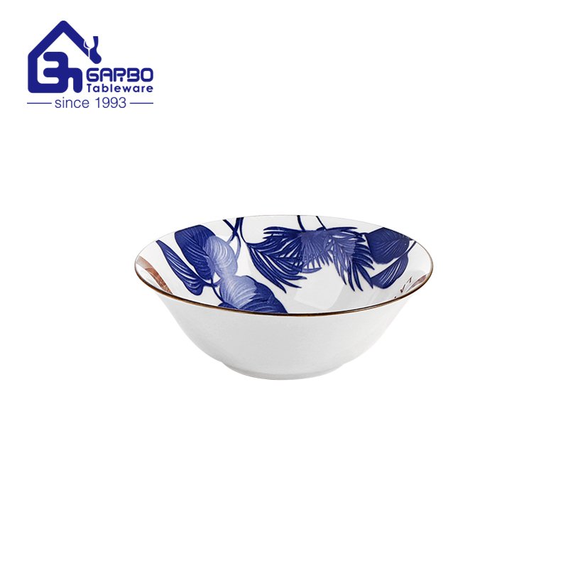 Factory promotion custom decor food grade 6inch ceramic salad bowl