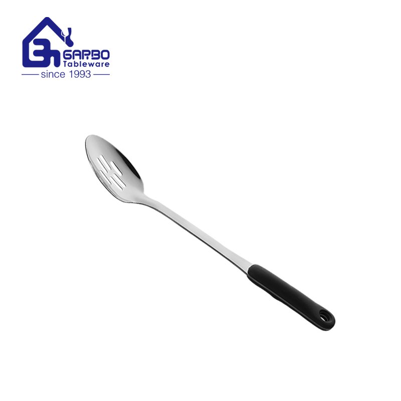 Top Sales Heat Resistant 201ss ABS Black Color Handle Spaghetti Spoon