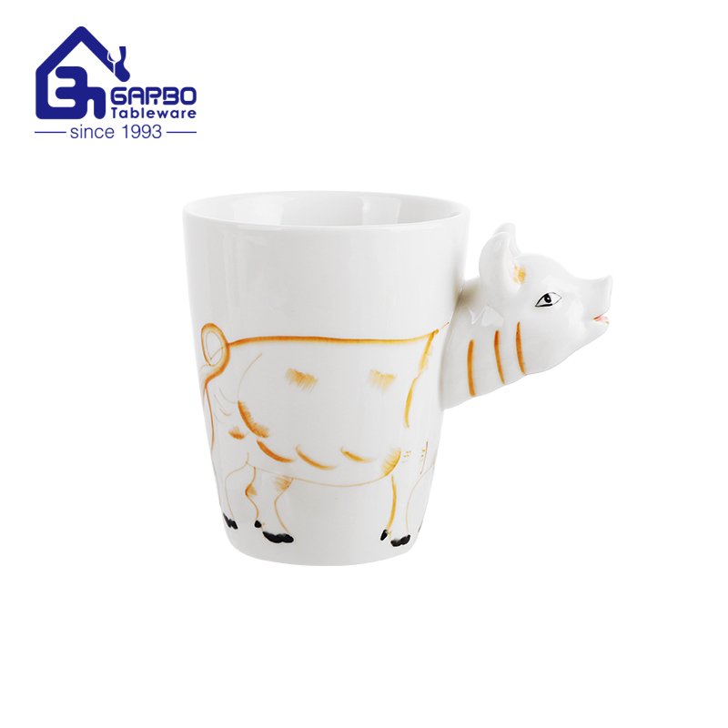 Famous classic brand print ceramic cup with silicone cover drinking tumbler set porcelain cups