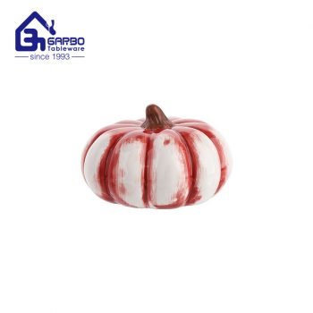 Promotion cute pumpkin design handmade ceramic jar for gift souvenir