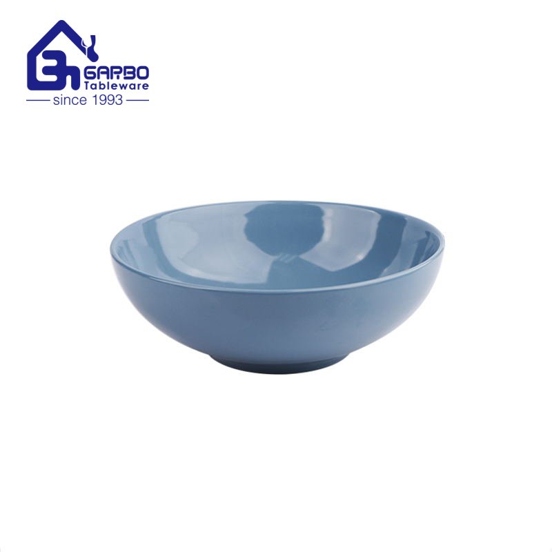 8.27inch Stoneware colorful salad bowl with color glazed for promotion