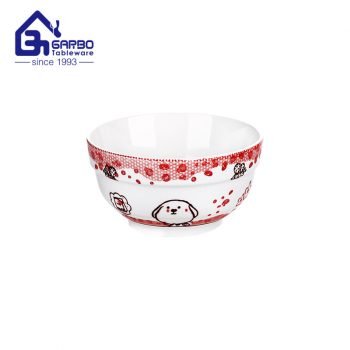 Traditional round 4.61 inch porcelain rice bowls cereal bowls with customized design