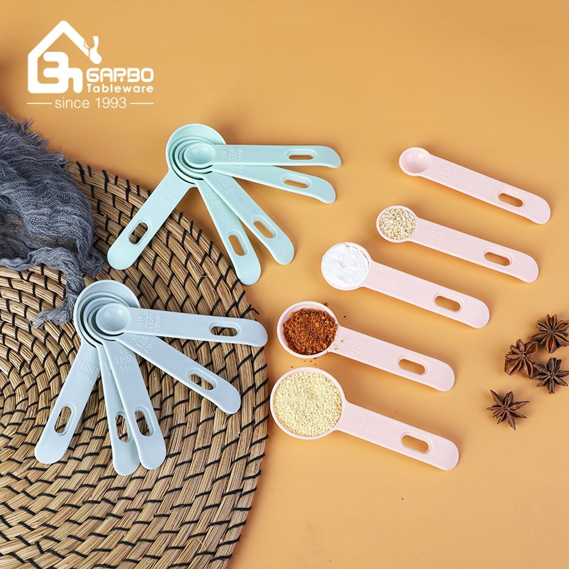 Colored plastic measuring spoons wholesale bulk pack seasoning spoon